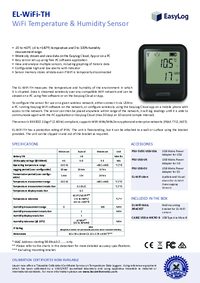 Thumbnail of document Data Sheet - EL-WiFi-TH Temperature & Humidity Data Logger
